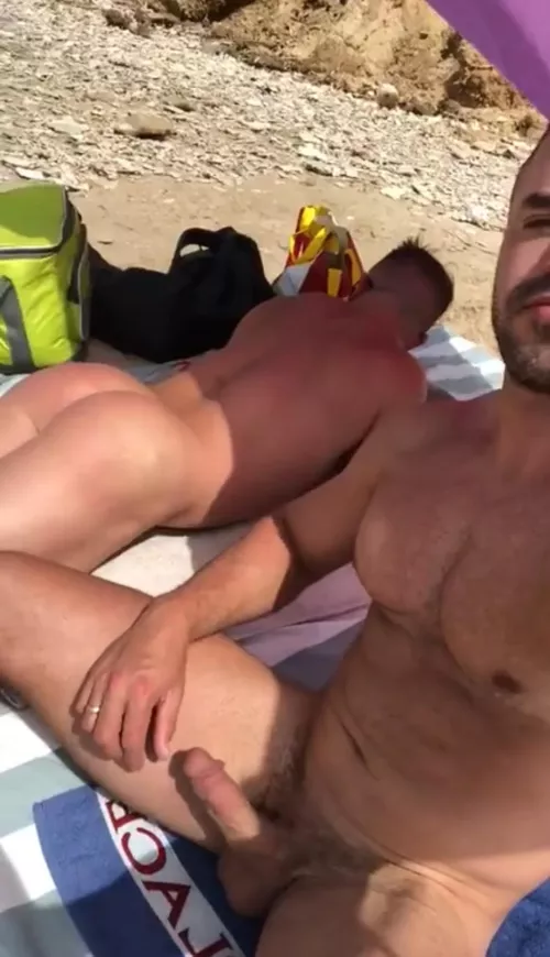 Enjoying bro day at the beach