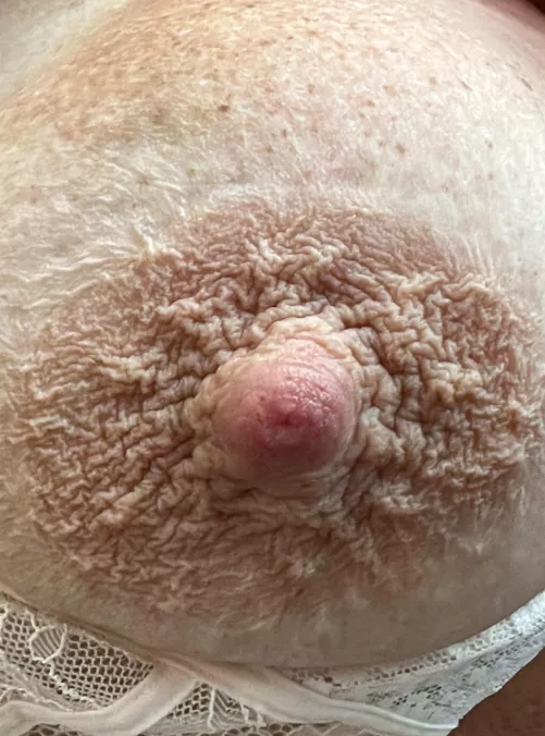 Excited nipple ready to be sucked on.