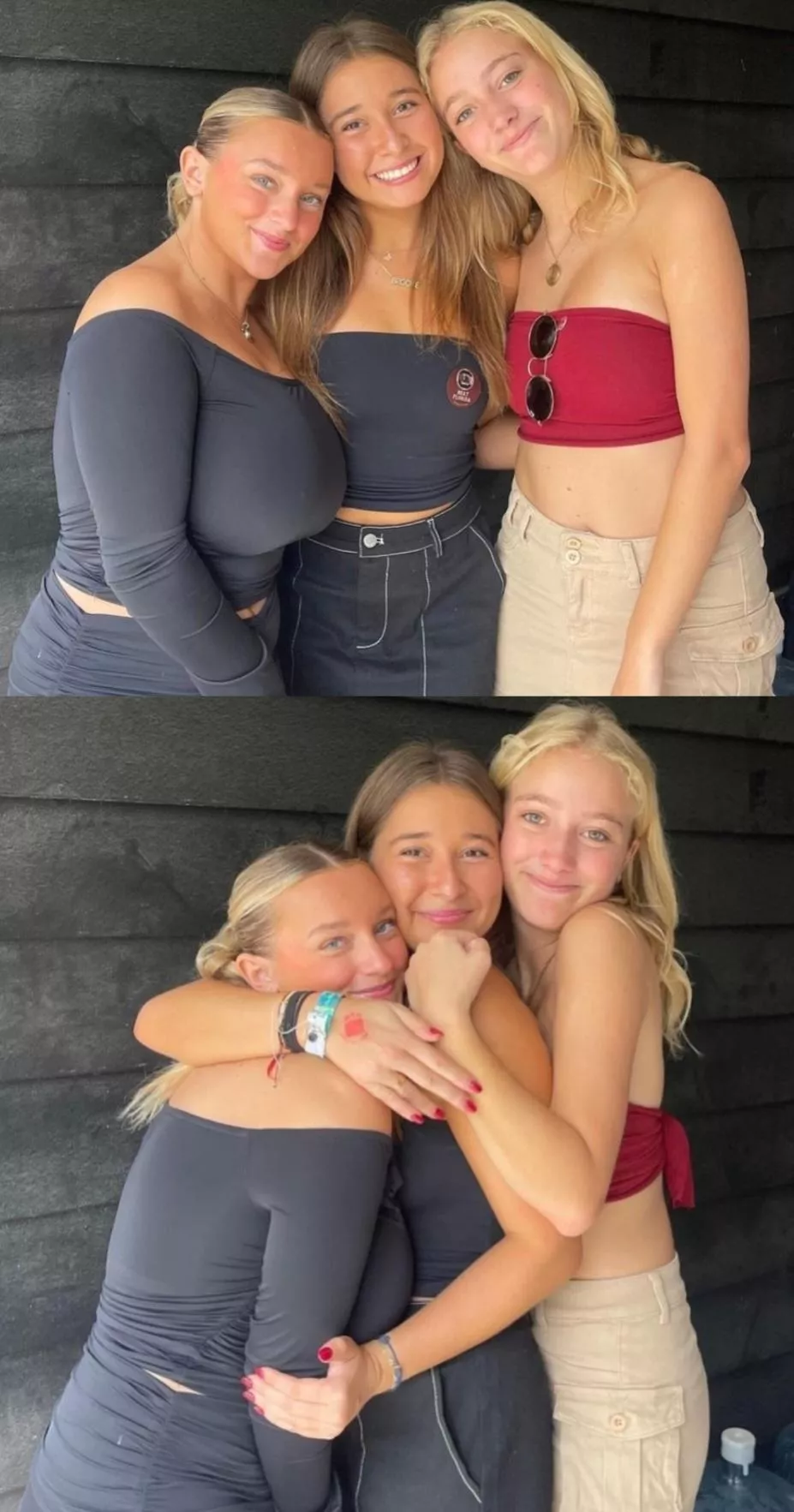 Hidden by her friend