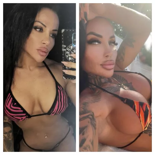 moved to Dubai and became a bimbo queen. new boobs, new lips make a new girl