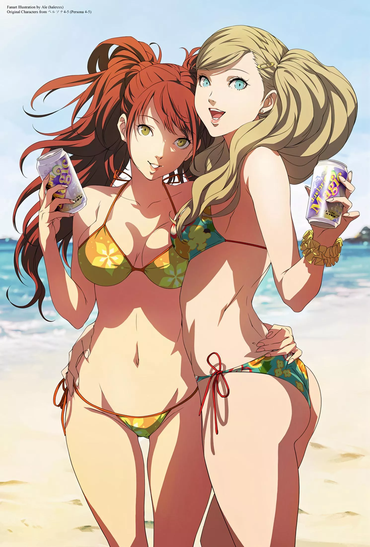 Rise and Ann in bikinis [Persona]