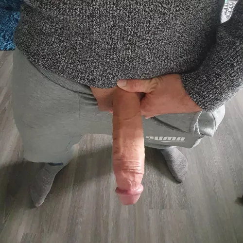 Think the sweatpants can hide this?