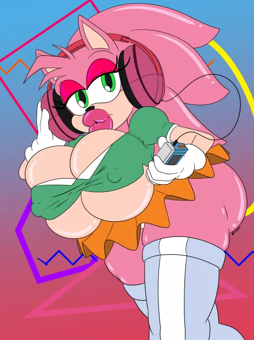 Bimbofied Classic Amy (Artist:BennyGeez)