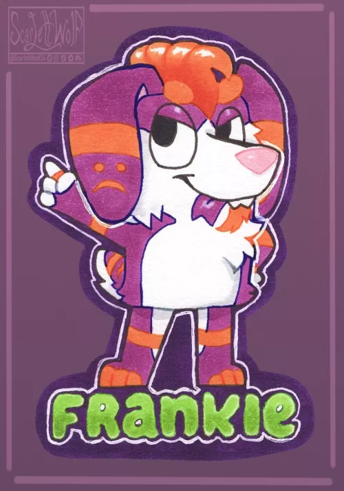Bluey Badge! 💜💚🧡