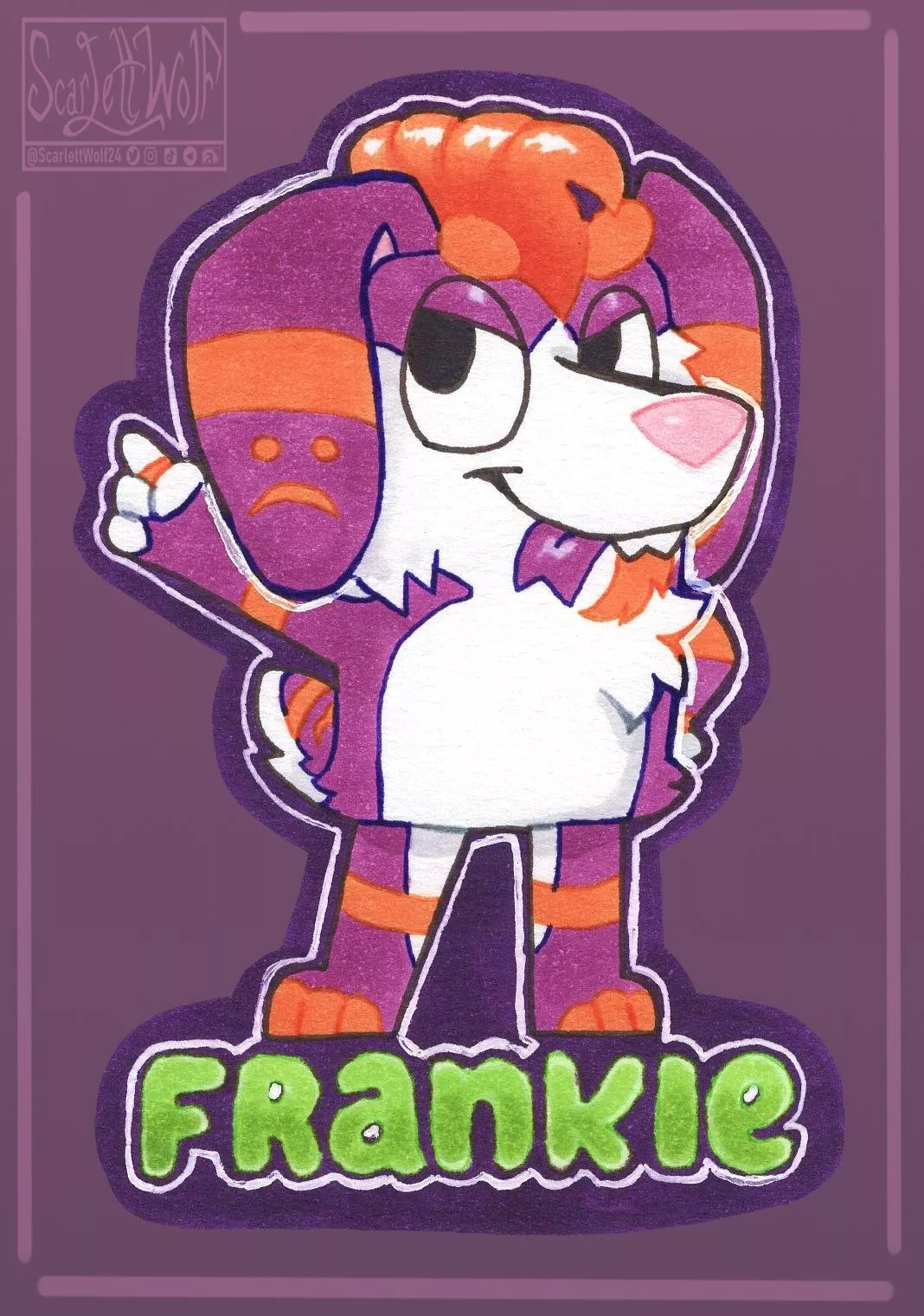 Bluey Badge! 💜💚🧡