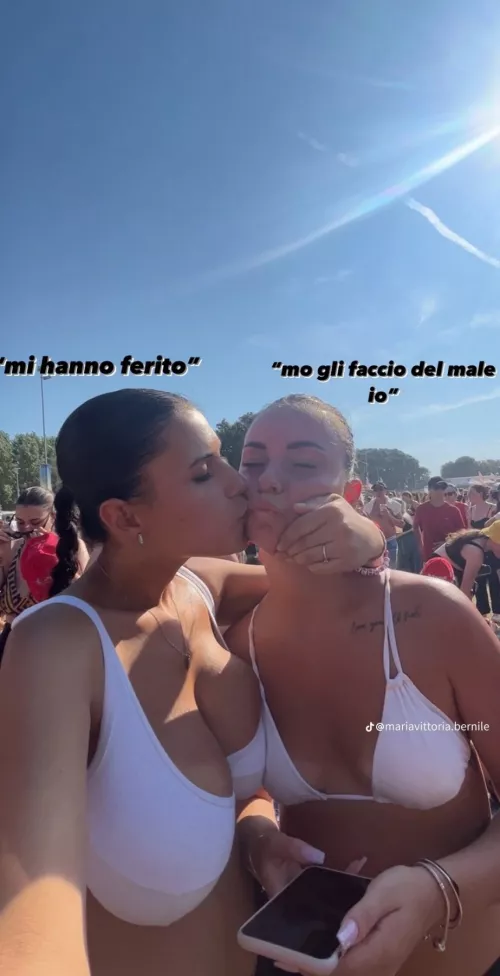 Both a white bikini, but not...