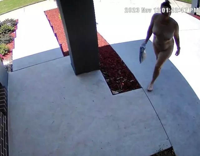 Checking the mail box while naked
