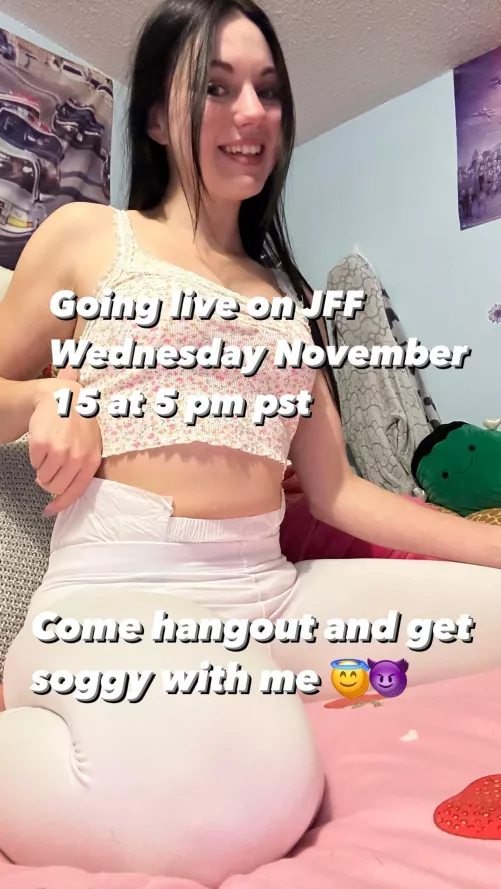 Come hangout with me on JFF this Wednesday 😘