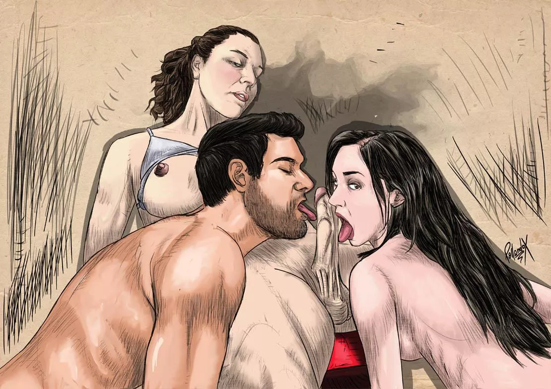 Little Quebec - llittle Cibou, Sasha Gray and Jimmy Garoppolo - commissioned art by me