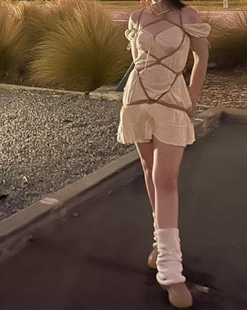 A tie I wore over my dress for dinner 🥹