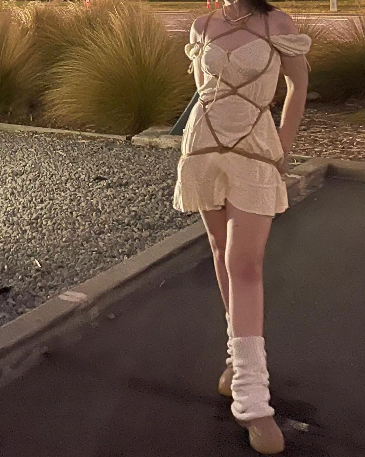 A tie I wore over my dress for dinner 🥹