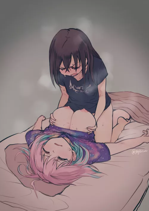 Akira using Riamu's tits while she sleeps (gojarun) [The Idolmaster: Cinderella Girls]