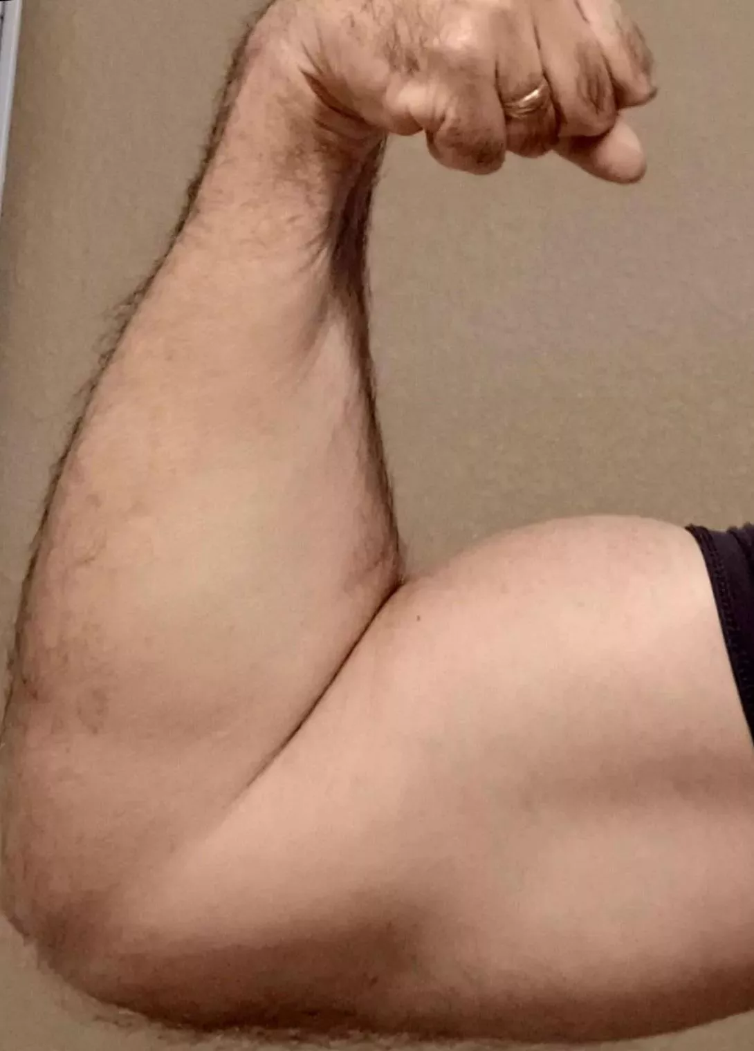 Always had bi's took a year to get the forearms to match