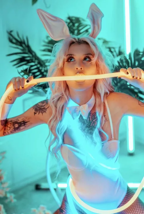 Bunny likes to have something in her mouth