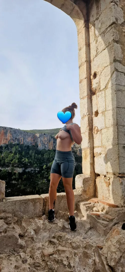 Checking out the crag