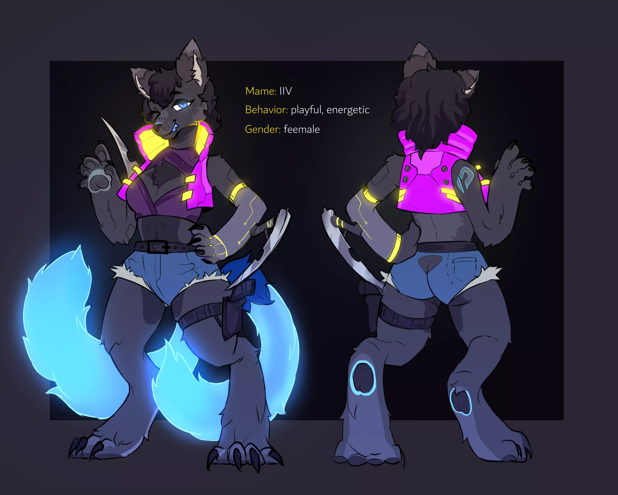 Do you remember Nice furry with glowing tails? I drew the concept!
