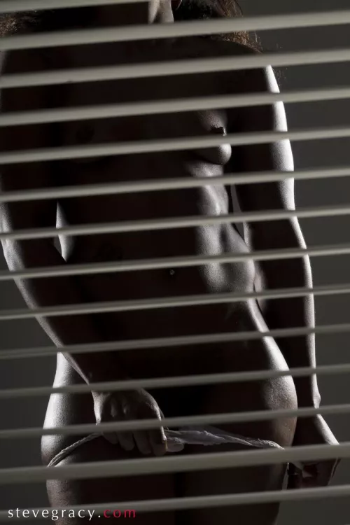 Ebony in blinds