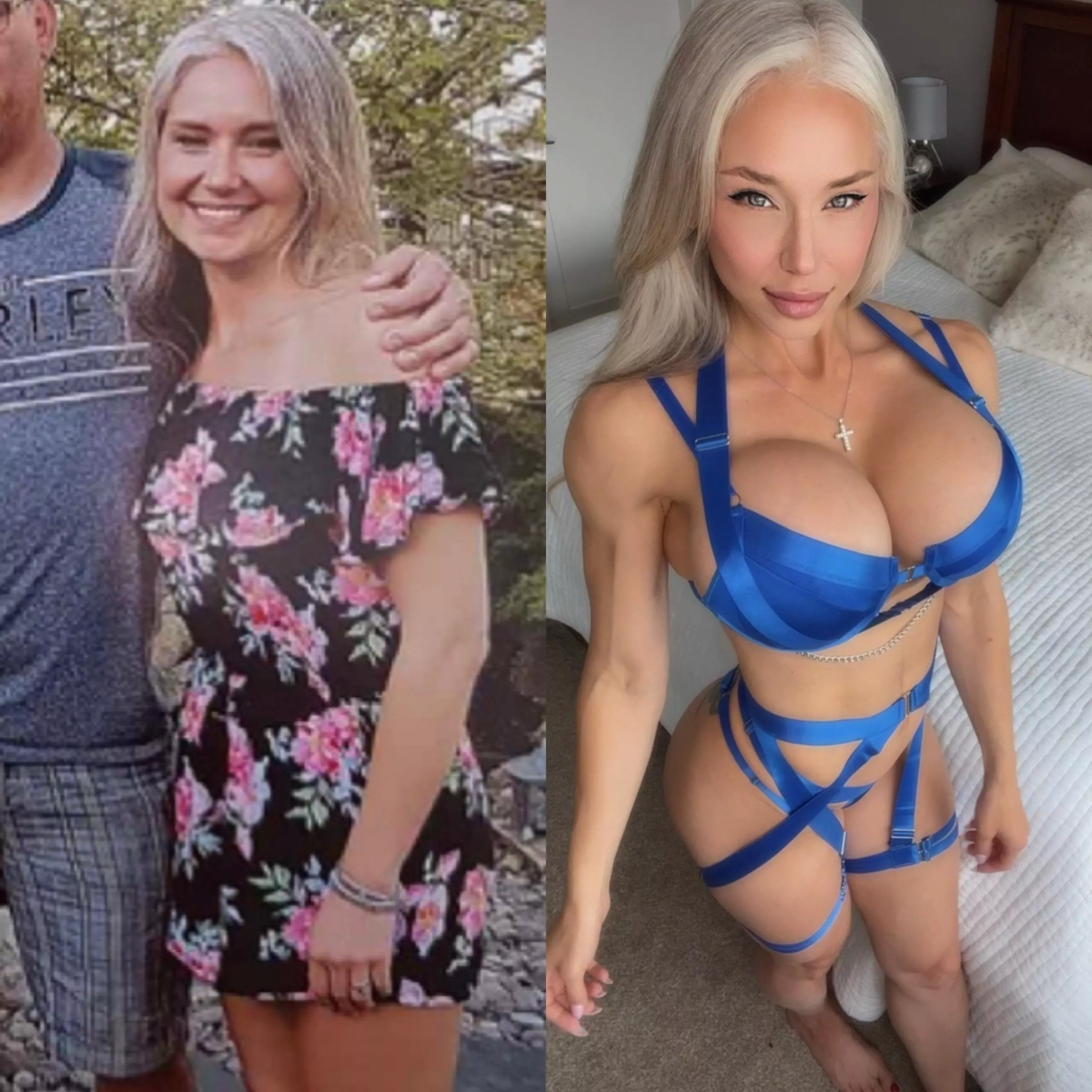 From Frumpy to Foxy - My Transformation (33 years old on the left. 43 years old on the right)