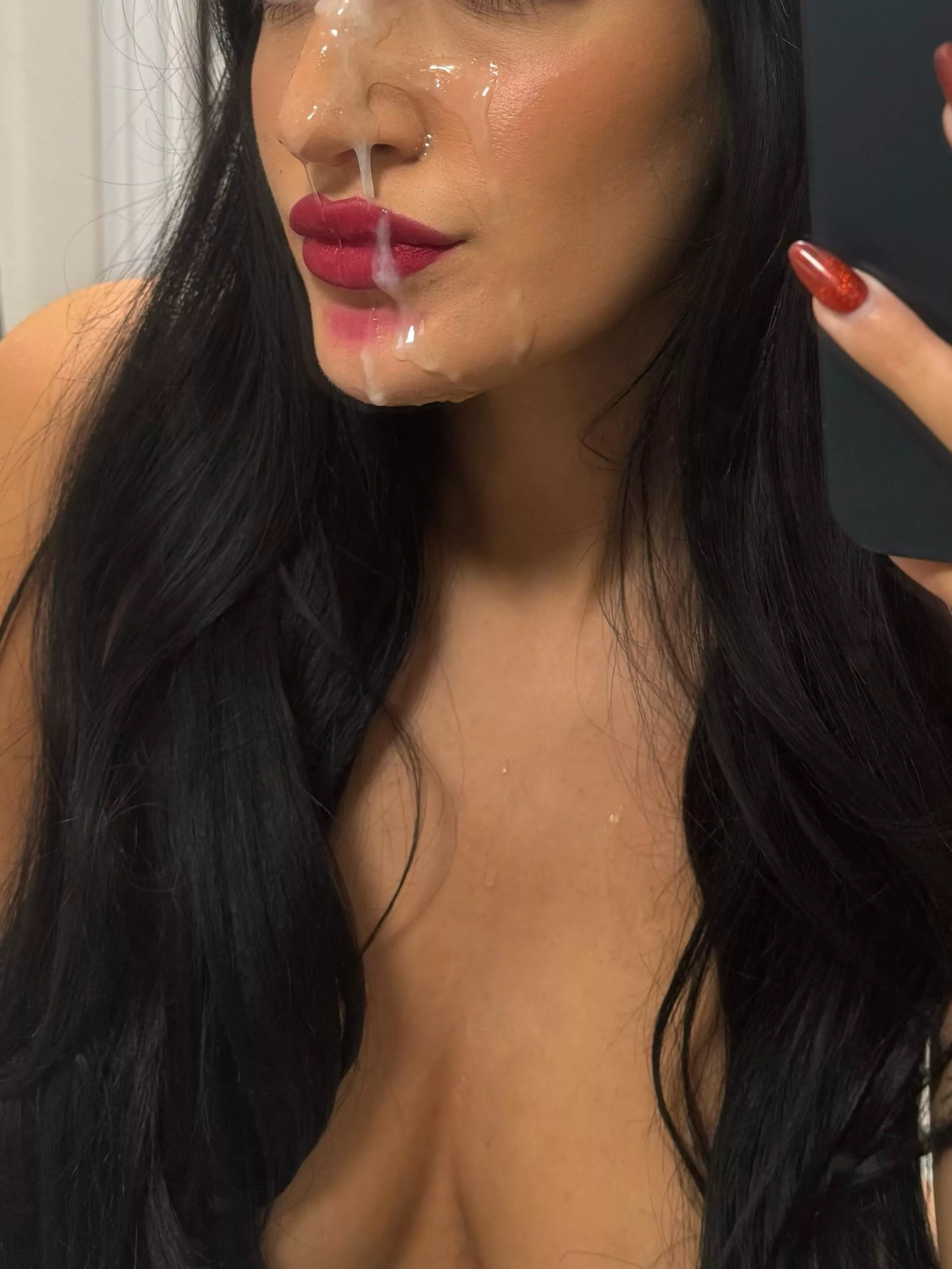 Gagged on it all night and had him finish on my face