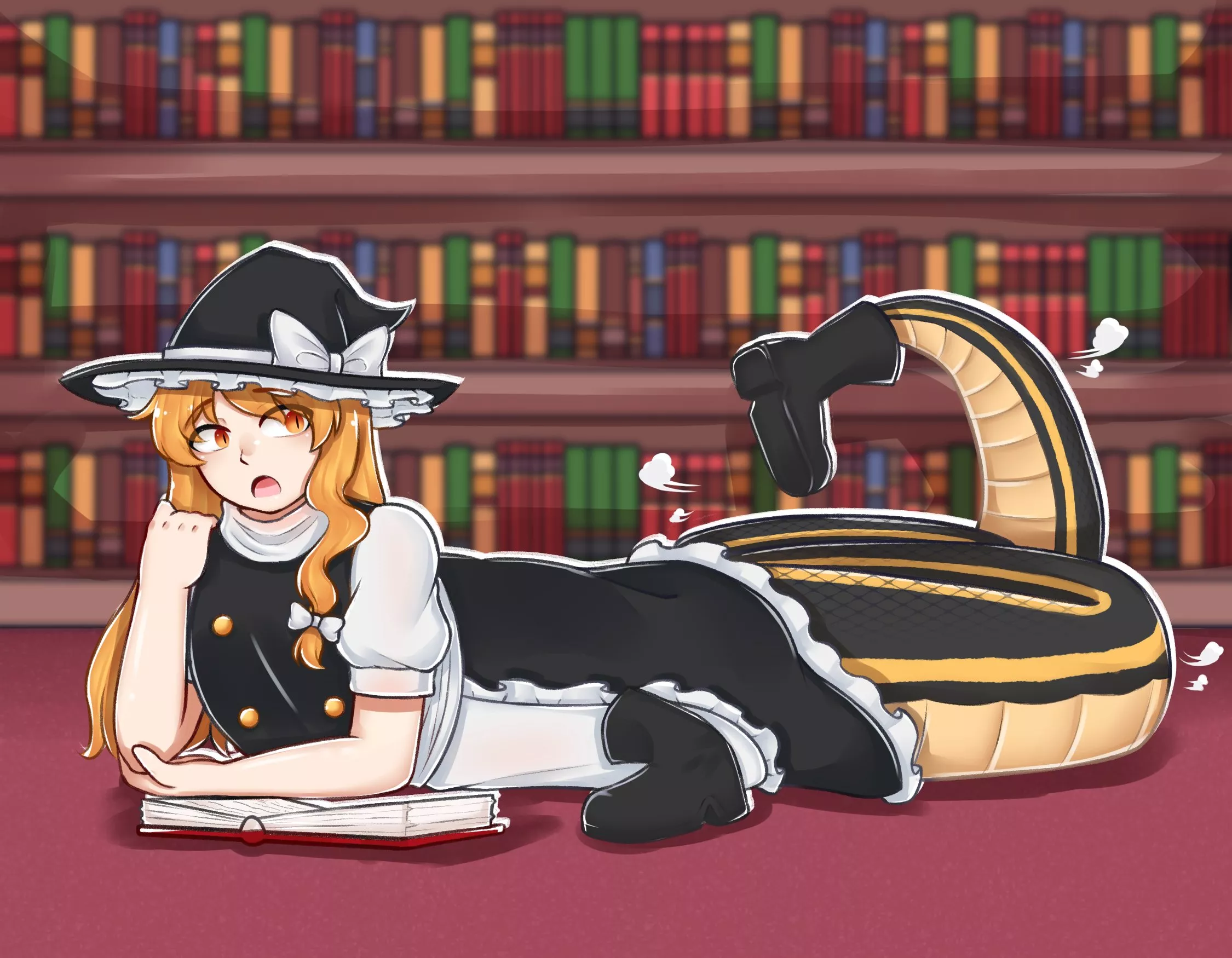 Garter Snake Lamia Marisa by @AverageAirhead [Touhou Project]