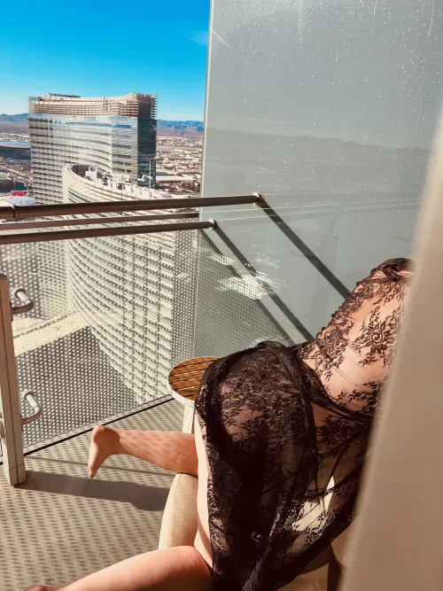 Giving my neighbor a little peek!