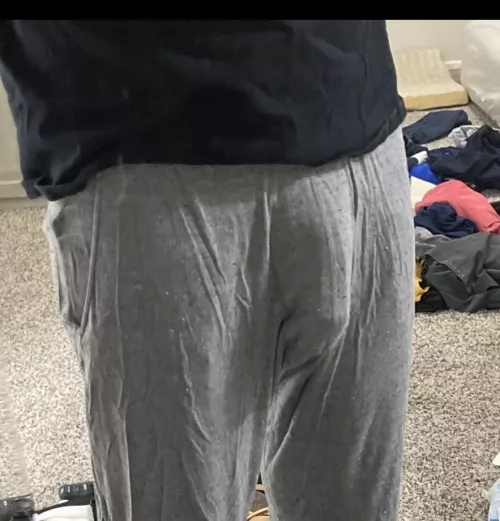 Hide the bulge or flaunt it when your friends are over? 😈