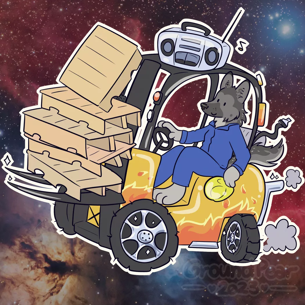 How do I tag this? He is working and this is not safe. (That's a recent commission I did, yeah)