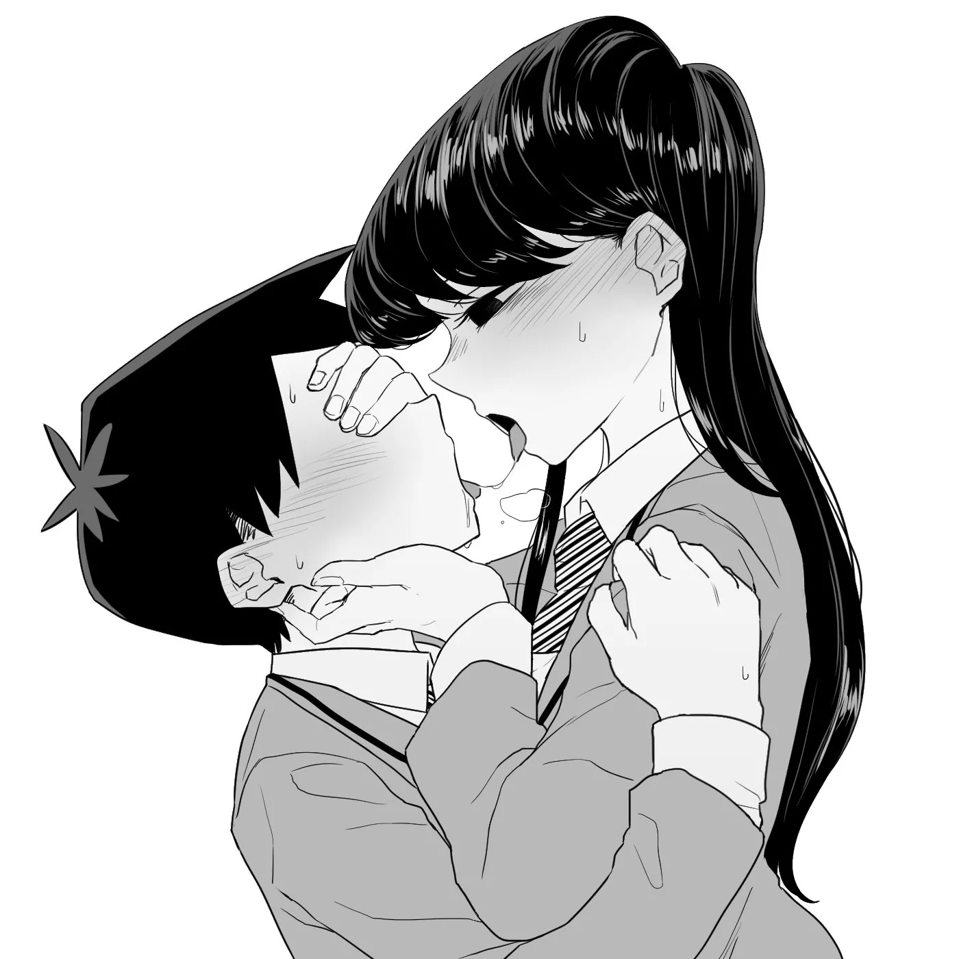 Lewd kisses from Komi