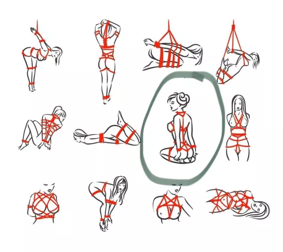 Looking for the circled pose name and how to tie it