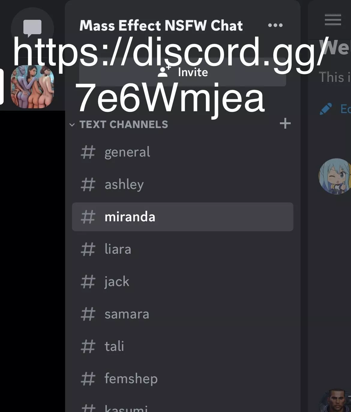 New Discord for Mass Effect NSFW media and chat