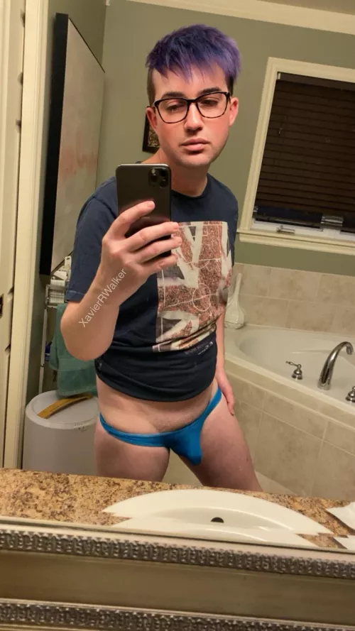 (NSFW) Sleepy boy in thong cute?