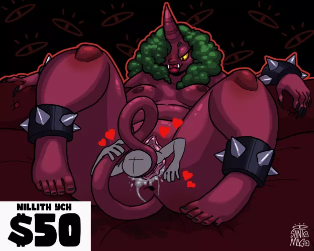 {PROMO} Hey guys!! Today is my (un)birthday and I tought it would be a good day to release a YCH sale starring my original character Nillith, giving lots of love to her favorite pet. I will make available 5 slots, gut if relly enjoy I will make more. Sha