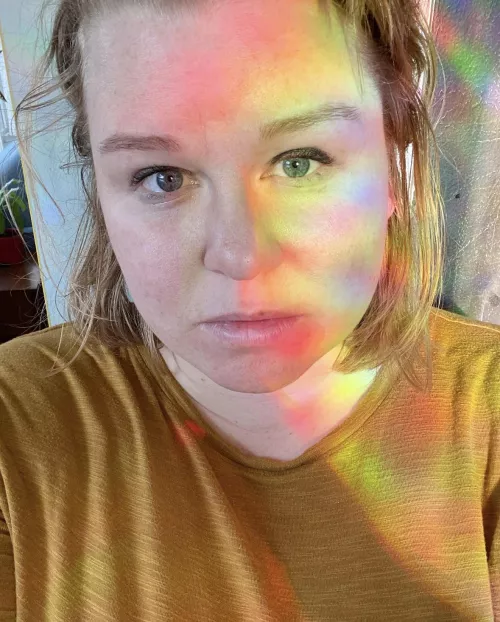 Rainbow face