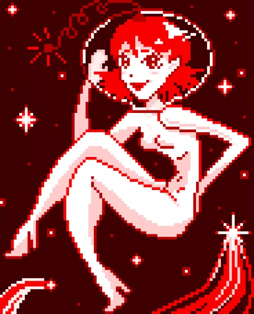 Retro spacegirl pinup