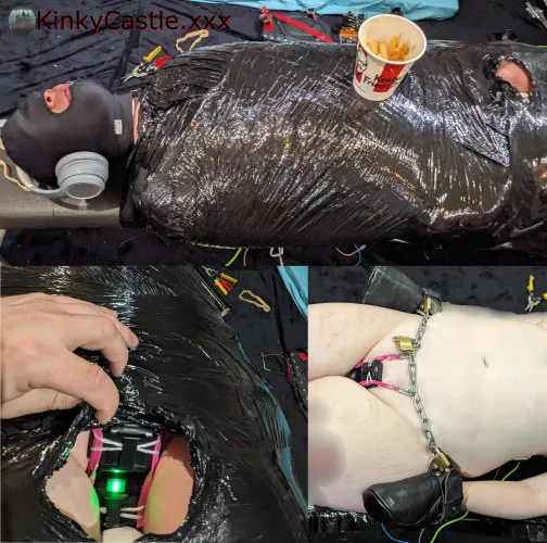 Shock collars on the labia, sensory deprivation, and a roll of pallet wrap will turn even the most determined brat into a table.