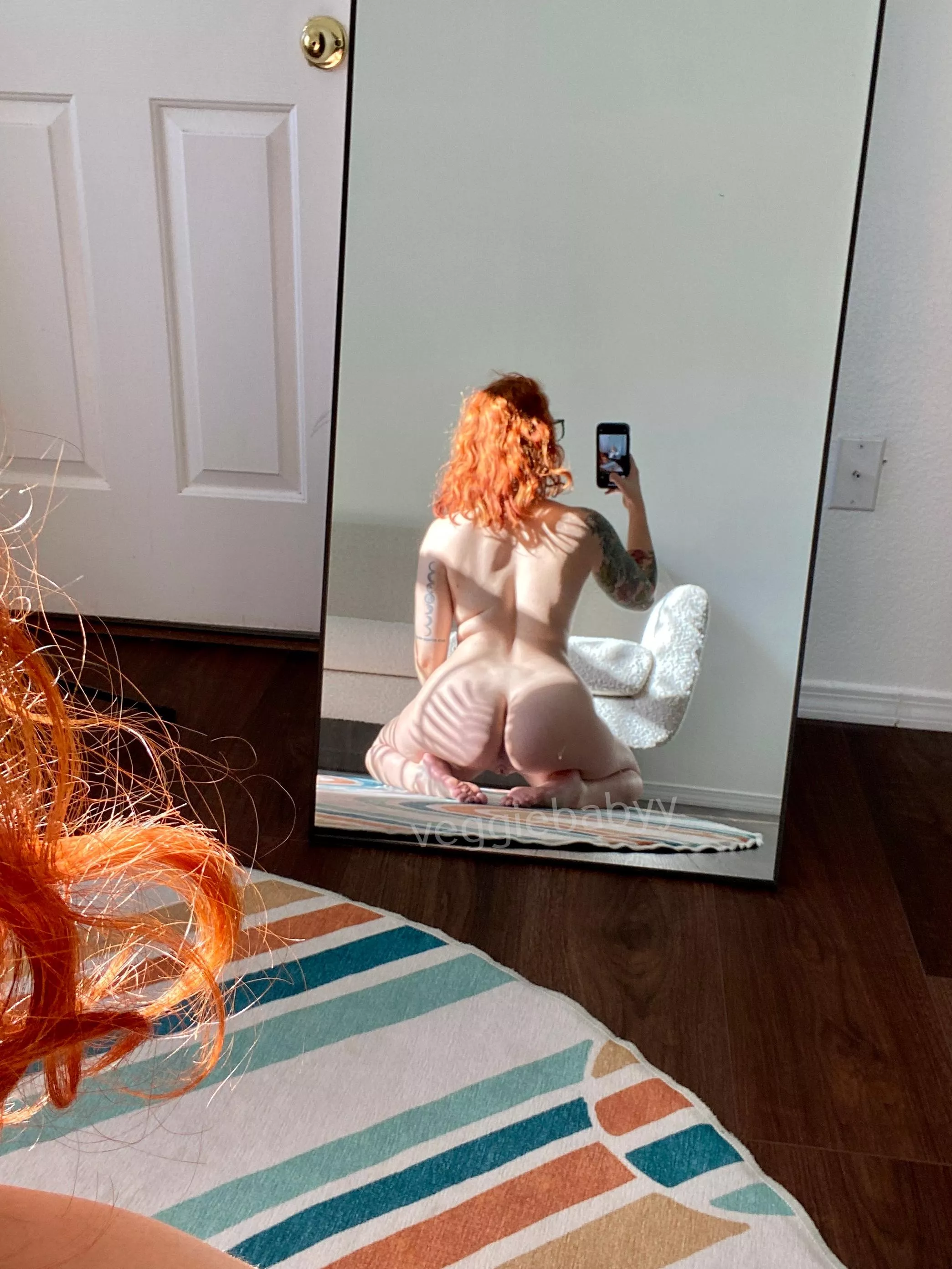 the morning sun makes my red hair look extra fiery