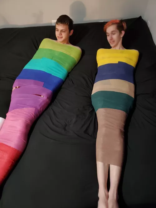 Twinks all wrapped before being teased and tickled ❤️