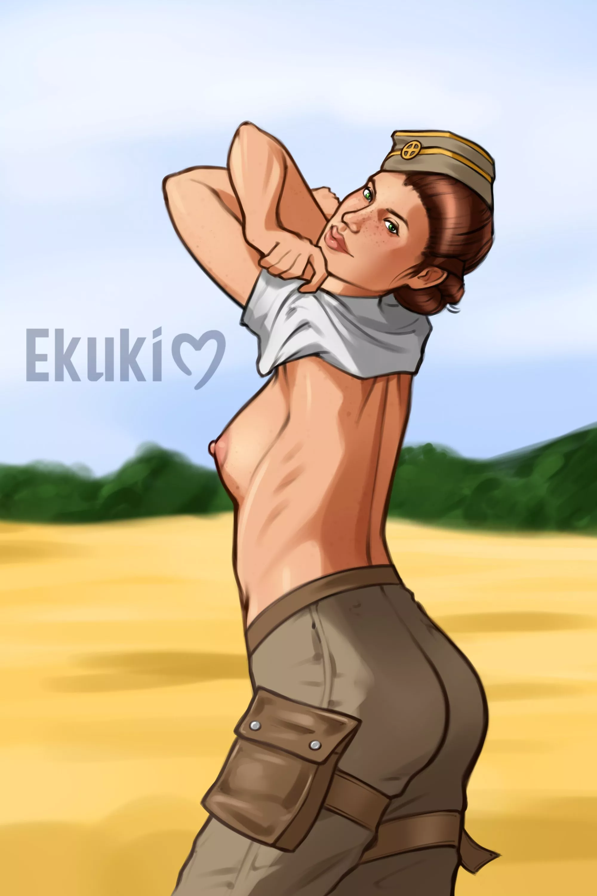 Twitch stripping outside (Ekuki)