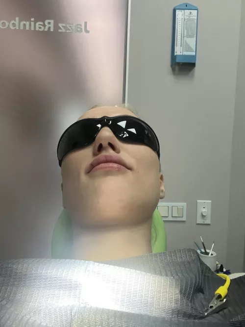 blonde at the dentist's appointment