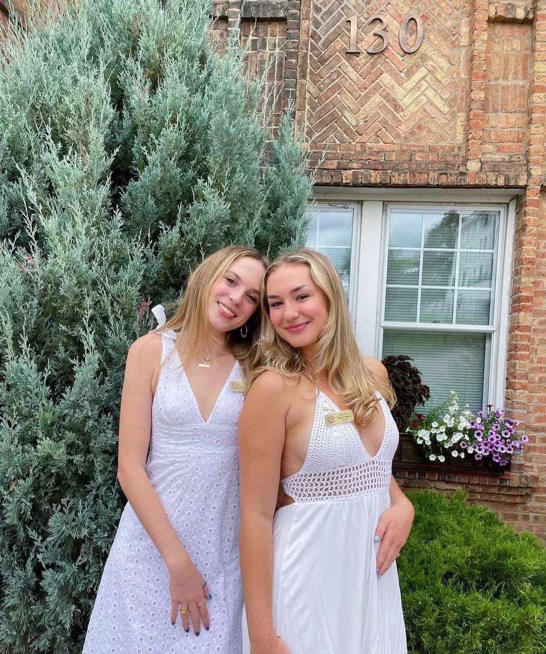 Blondes in white