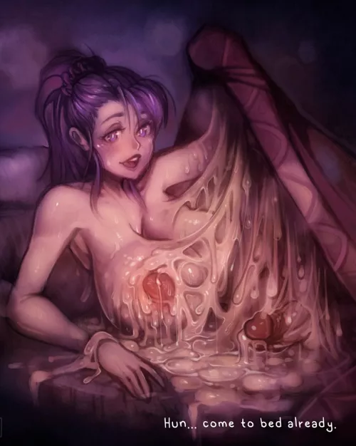 Cuddle up in bed with her gooey warm mess (pwcsponson)