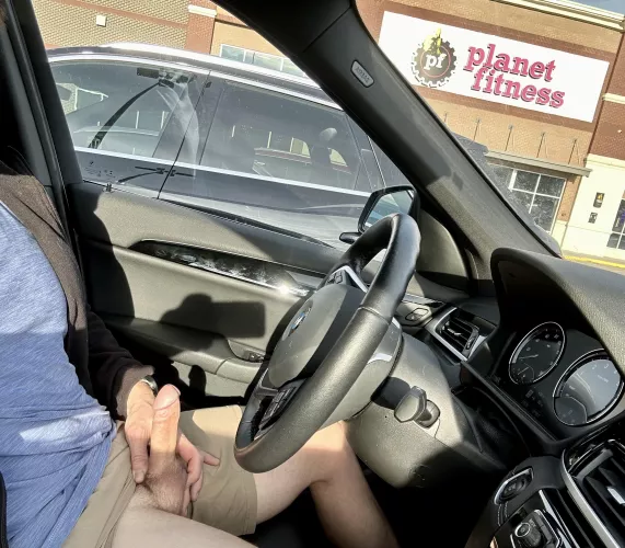 Hanging outside the gym.