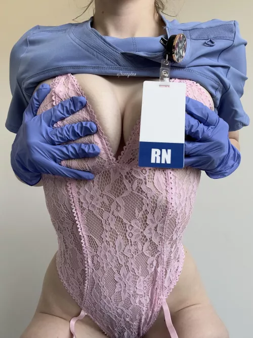 Love wearing lingerie to work 💞