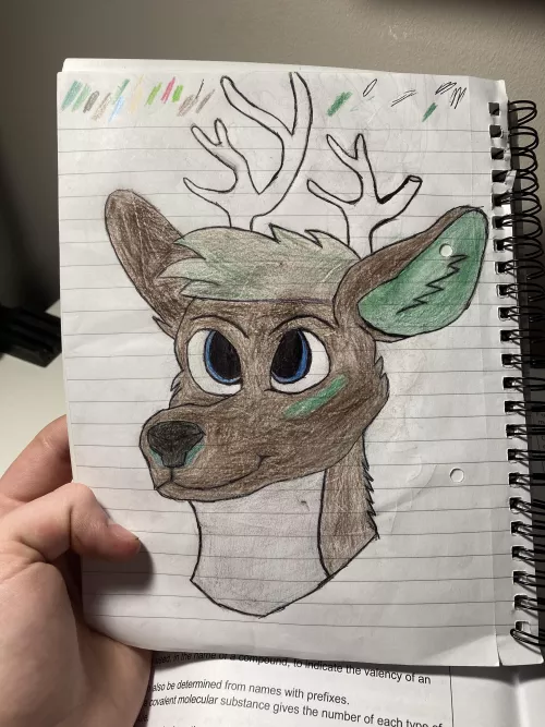 My first attempt at drawing my Fursona! Also open to name suggestions.