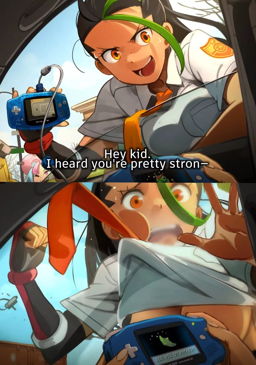 Nemona game boy advance gets stolen (khyleri) [Pokémon Scarlet and Pokémon Violet]