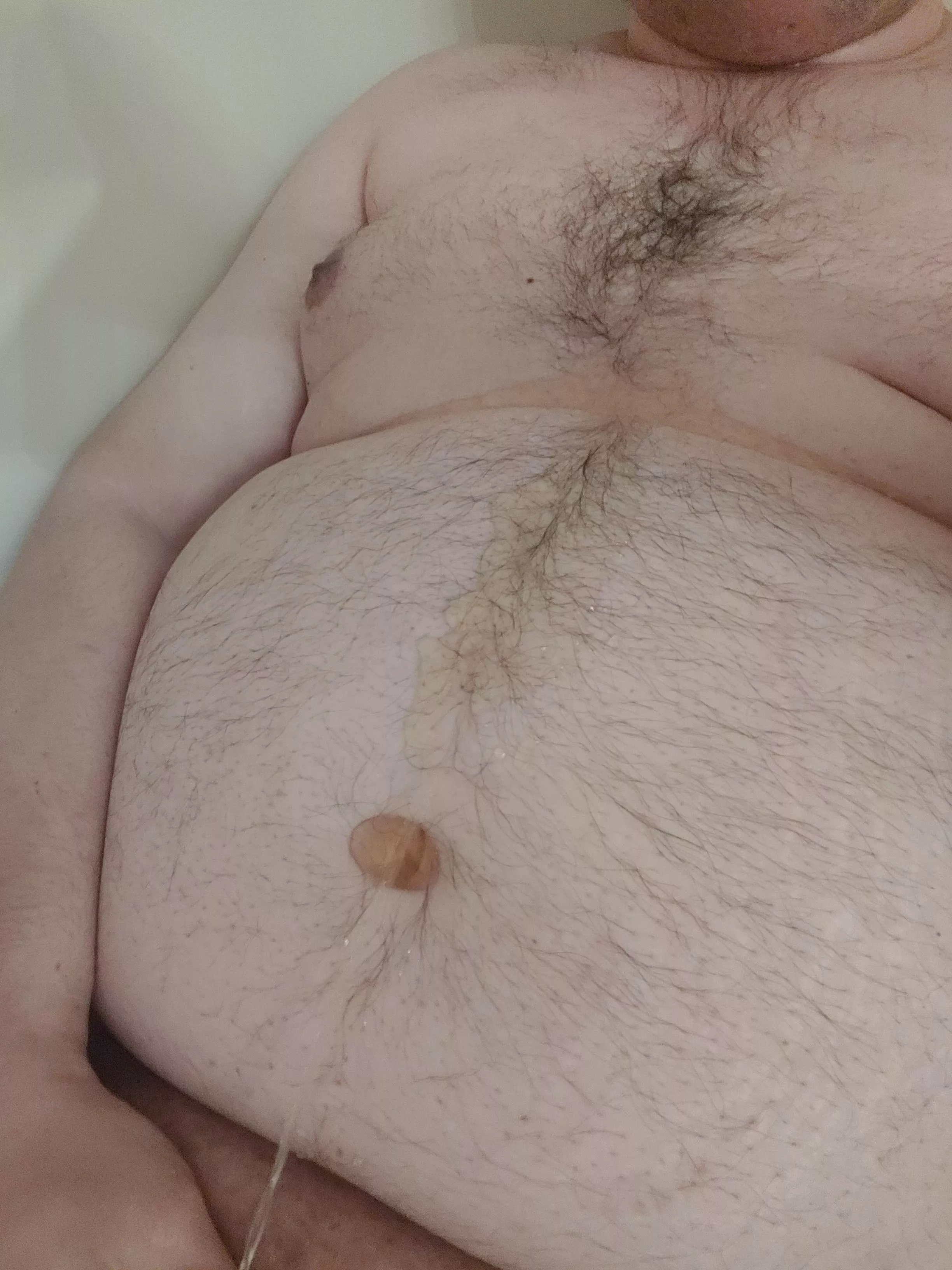 Pissing on myself before a shower.