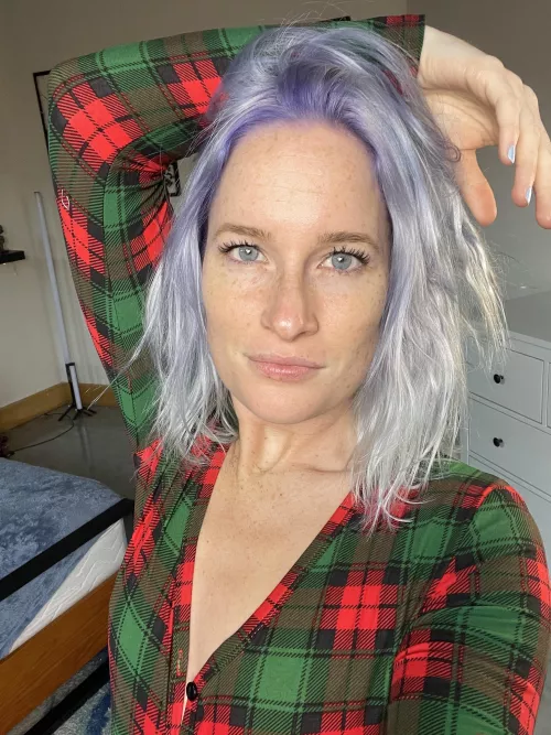 Purple Hair & Christmas Jammies