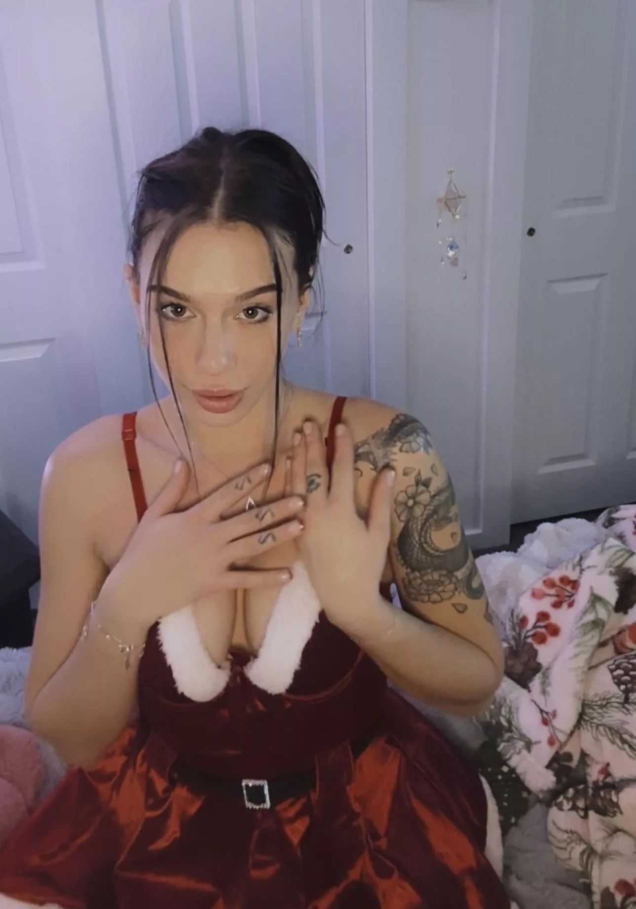 We can kiss even without the mistletoe