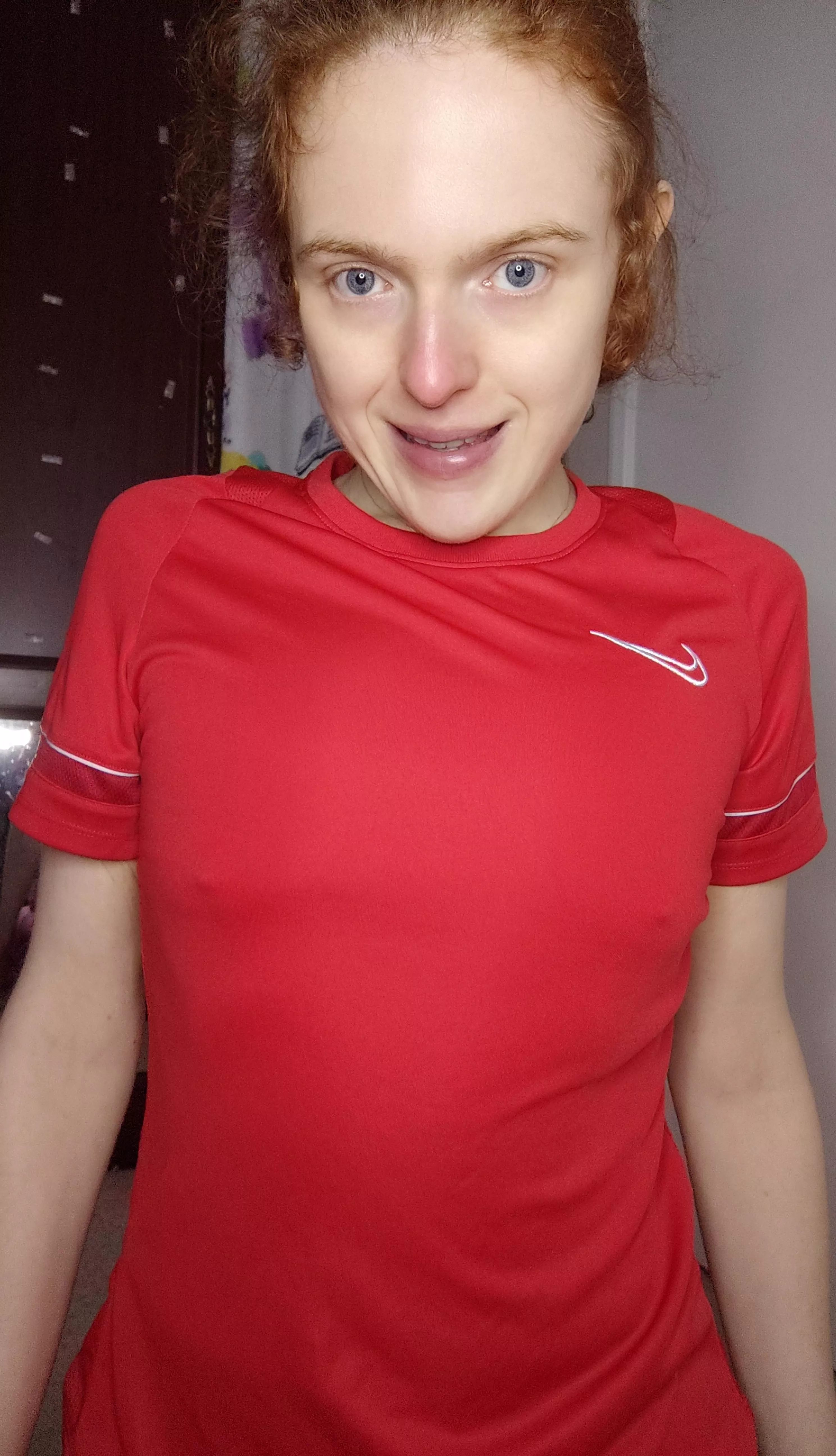 A braless gym session is happening today