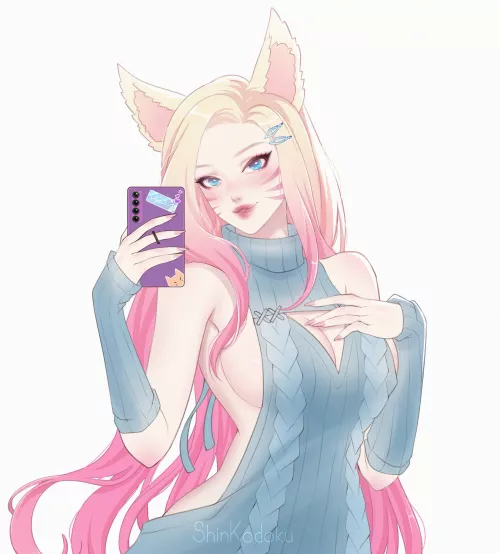 Ahri in a Virgin Killer Sweater (ShinKodoku)